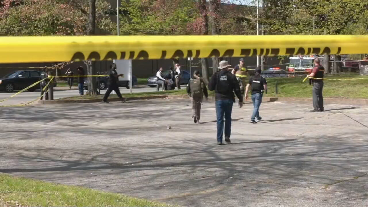 Scene of shooting at 8th and Chestnut outside Jefferson Community and Technical College/Technical Campus